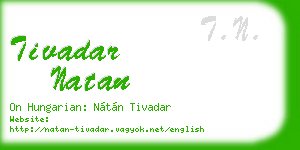 tivadar natan business card