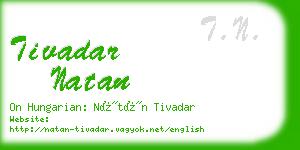 tivadar natan business card